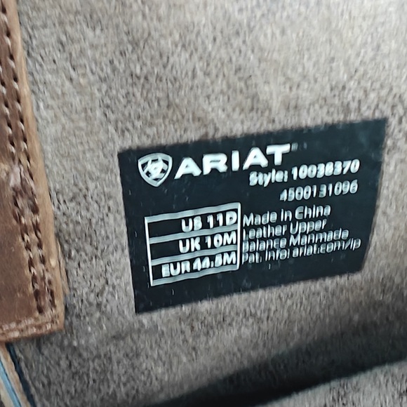 Ariat Men's Rawly Ultra Leather Cowboy Boot in Barrel Brown/Orro Brown. Size 11D - Picture 8 of 9